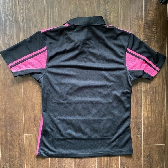 Kooga Pink and Black Striped Rugby Shirt Size Small - Picture 2 of 8